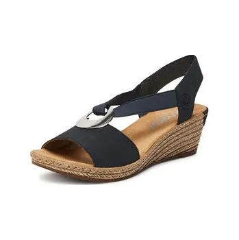 Dámská móda Sandály Rieker 624H6-14 Tmavomodrá 41