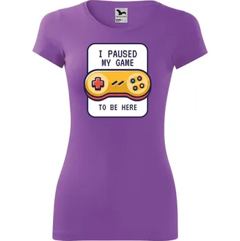 DOBRÝ TRIKO Dámské tričko To be here Velikost: S, Barva: Fialová