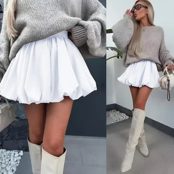 Dámská sukně Krátká balónová sukně bílá Velikost: XS - L