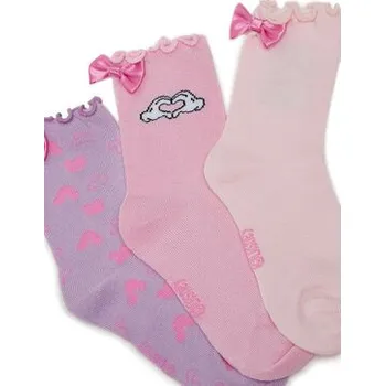 Pánská móda Dlouhé ponožky Mickey&Friends ACCCS-SS25-327DSTC(3-PACK) Růžová 22_24