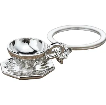 Coffea stříbrný šálek na kávu přívěsek na klíče