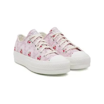 Dámská móda Plátěnky Converse Chuck Taylor All Star Lift Platform Rose Cross Stitch A13660C Růžová 41