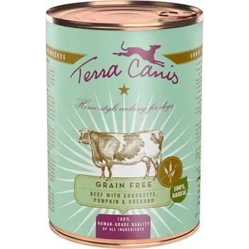 Krmivo pro psa Terra Canis Grain Free konzerva hovězí s cuketou, dýní a oreganem 400 g