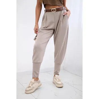 Dámské kalhoty Kalhoty VICTORIA hnědé Velikost: S - XL