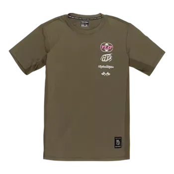 Troy Lee Designs Pánské Tričko Skyline SS, Worldwide, krátký rukáv, caper - XL