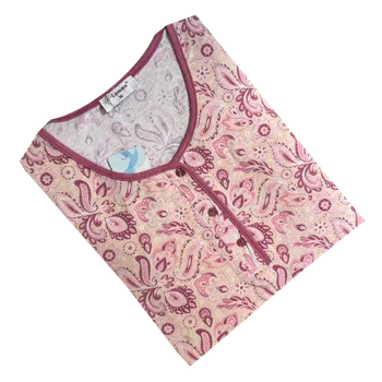 Dámské noční prádlo Dámská bavlněná noční košile C-Lemon - BL3317-T Barva: Béžová, Velikost: 3XL