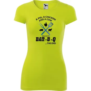 DOBRÝ TRIKO Dámské tričko BAR-B-Q Velikost: S, Barva: Limetková
