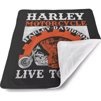 deka Sablio Dětská deka pro miminko Harley-Davidson Live to ride - 80x100 cm