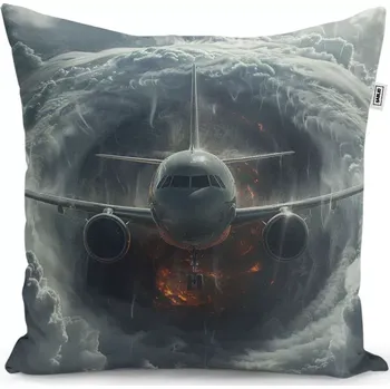 Polštář Dekorační polštář Letadlo v bouři - Sablio - 50x50 cm