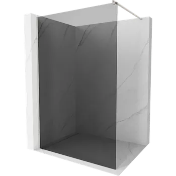 Mexen Kioto sprchová stěna Walk-in 100 x 200 cm, grafitová 8 mm, kartáčovaný nikl - 800-100-101-97-40 Sprchové stěny