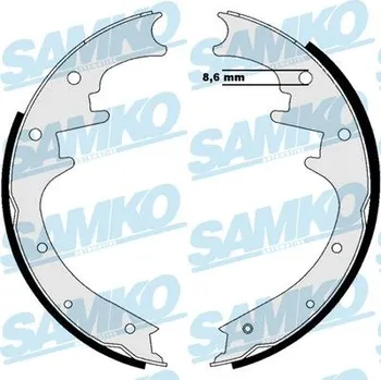 Brzdová čelist Sada brzdových čelistí SAMKO 87205