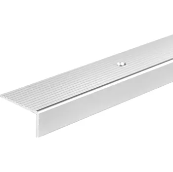 Podlahová lišta Profilteam schodová hrana šroubovací protiskluzná 40x20x2700 Stříbrná E01
