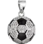 Stříbrný přívěsek fotbalový míč 14064.1 crystal