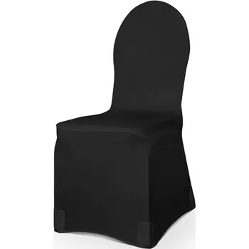 Slavnostní potah na židli PartyDeco Potah na židli elastický černý 1 ks - svatební potahy na židle