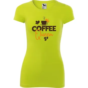 DOBRÝ TRIKO Dámské tričko Coffee queen Velikost: 2XL, Barva: Limetková