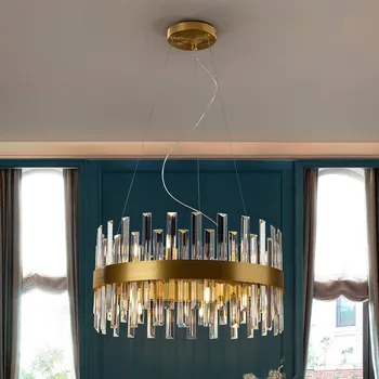 Schuller Valencia Závěsné svítidlo Grace, železo, sklo, kulaté, Ø 55 cm, 14 světel. zlatá, čirá 14 x 4 W LED - Doprava zdarma