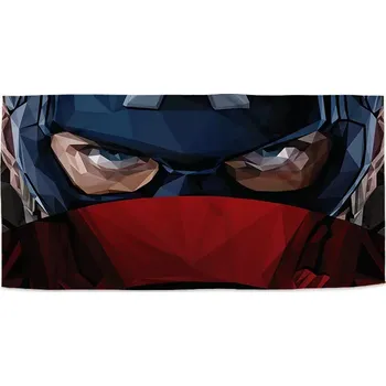 Ručník Sablio Ručník s potiskem Kapitán Amerika pohled přes štít - 50x100 cm