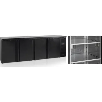 TEFCOLD CBC 410 AKCE - Chladicí Minibar Gastro, plné dveře, š.254 cm | 4x dveře | 630 l, černý