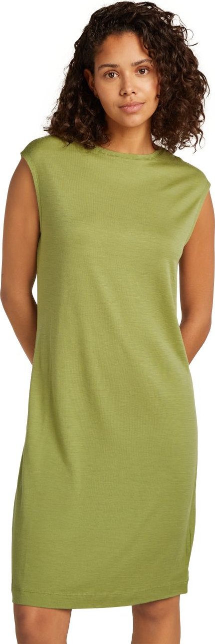 Dámské merino šaty ICEBREAKER Wmns Granary Sleeveless Dress, Olive velikost: S