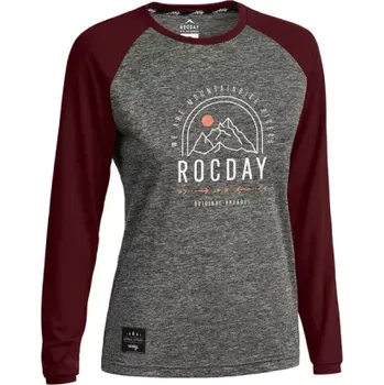 cyklistický dres Rocday Dres na kolo Melange/ Burgundy - XS