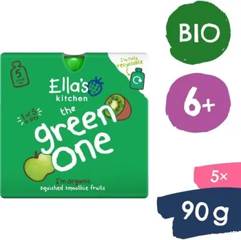 Ella's Kitchen BIO GREEN ONE Kiwi s jablkem a banánem (5x90 g)