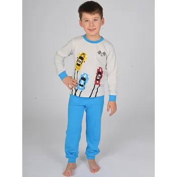 Chlapecké pyžamo EVONA Dětské pyžamo dlouhý rukáv, auta Velikost: 104