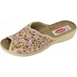 Rogallo 29454 dámská domácí obuv béžová kytičky Barva: Béžová, Velikost: 41