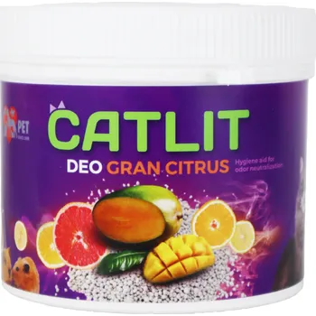 Přislušenství pro kočičí toaletu Aiko CATLIT Deo Gran Deodorant s vůní citrusu 500g