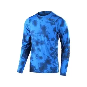 cyklistický dres Troy Lee Designs Skyline LS Jersey - Tie Dye Slate Blue - XL