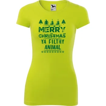 DOBRÝ TRIKO Dámské tričko Merry animal Velikost: S, Barva: Limetková