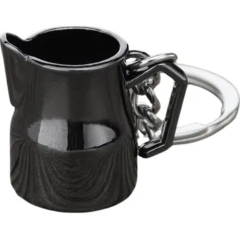Coffea černá konvička na mléko přívěsek na klíče