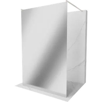 Mexen Kioto samostatně stojící sprchová stěna 100 x 200 cm, zrcadlo 8 mm, kartáčovaný nikl - 800-100-002-97-50 Sprchové stěny