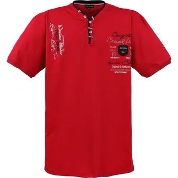 LAVECCHIA polokošile pánská 2042 nadměrná velikost červená 8XL