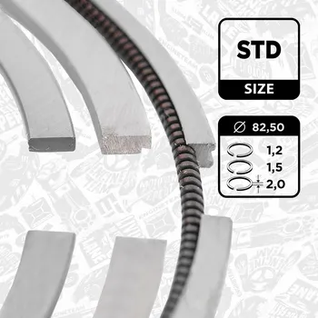 Píst motoru Sada pístních kroužků ET ENGINETEAM R1012200