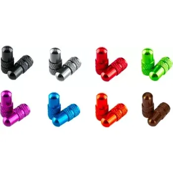 Duše na kolo Deity čepička ventilku Presta Valve Caps - pár - Stříbrná