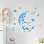 Samolepky na zeď spící sloník na mráčku…