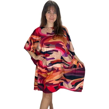 Dámské šaty Šaty, BOHO, kaftan s hedvábnou úpravou, boho šaty 282