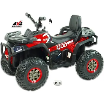 Dětské elektrovozidlo Čtyřkolka Xmen s 2.4G, 4x4, náhon všech EVA kol, polymer Spider červená