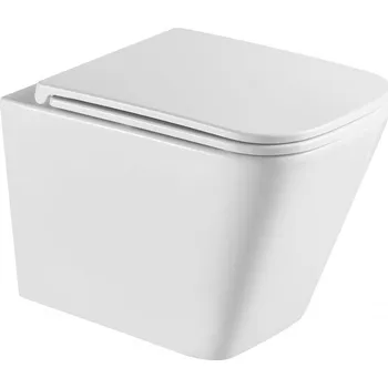 Klozet OLSEN SPA - Závěsné WC ORLO RIMLESS s FLAT sedátkem Soft-close OLKLT052E