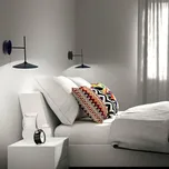 Linea Light LED nástěnné světlo Poe Plus, černá - Nástěnná základna – průměr 9 cm, rozpětí 3,1 cm černé LED celkem 7 W - Doprava zdarma