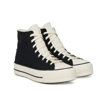 Dětská móda Plátěnky Converse Chuck Taylor All Star Lift Platform Crafted Laces A12552C Černá 39_5