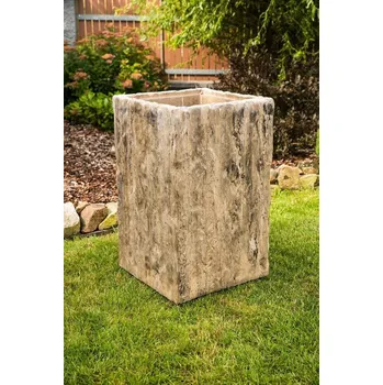 Květináč PROFIBA Betonový květináč Ploučnice - imitace dřeva