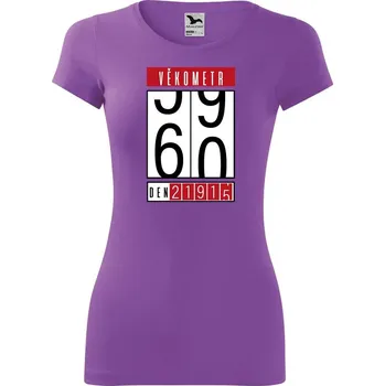 DOBRÝ TRIKO Dámské tričko Věkometr 60 Velikost: S, Barva: Fialová