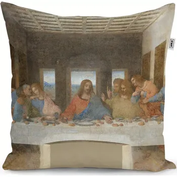 Polštář Dekorační polštář Poslední večeře - Leonardo da Vinci - Sablio - 50x50 cm
