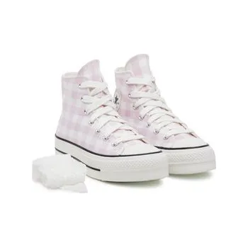 Dámská móda Plátěnky Converse Chuck Taylor All Star Lift Platform Gingham A13663C Růžová 39