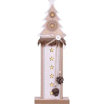 Vánoční dekorace LED stromeček dřevěný 1V236