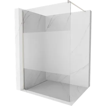 Mexen Kioto sprchová stěna Walk-in 120 x 200 cm, transparentní/matná 8 mm, kartáčovaný nikl - 800-120-101-97-35 Sprchové stěny