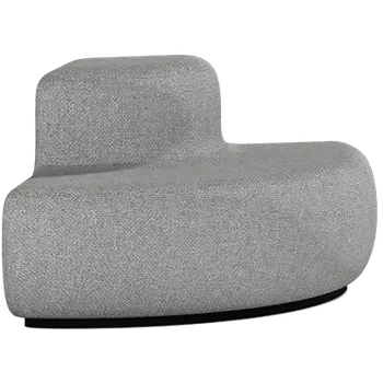 Sedací souprava TRIANGL PLUS, pohovka s opěrákem, látka šedá