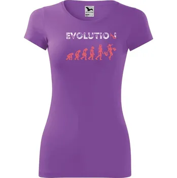 DOBRÝ TRIKO Vtipné dámské tričko Evoluce ženy Velikost: S, Barva: Fialová
