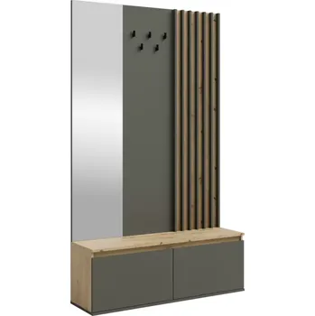 Předsíňová stěna Předsíňová sestava DERIS, grafit/dub artisan - SLEVA 3% s kodem radost25